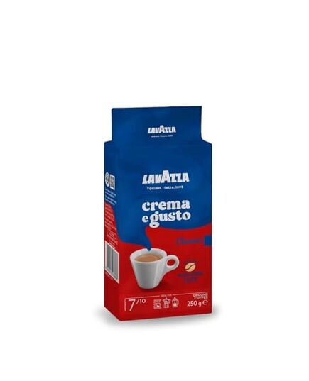 Lavazza ground coffee blend, crema e gusto classico, arabica & robusta - dark roast, 250 g