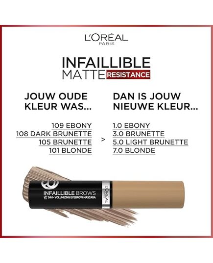 L’Oréal Paris Brow Artist Eyebrow Gel, Plump and Set, 105 Brunette, 0.1 kg