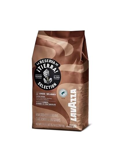 Lavazza Beans Coffee Blend, Tierra Selection 100% Arabica, Dark Roast, 1 Kg Pack