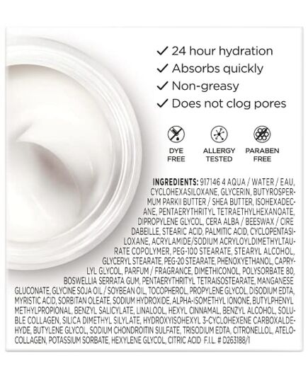 L’Oreal Paris Collagen Daily Face Moisturizer, Anti Aging Face Cream to Reduce Wrinkles and Provide Intense Hydration, 1.7 oz