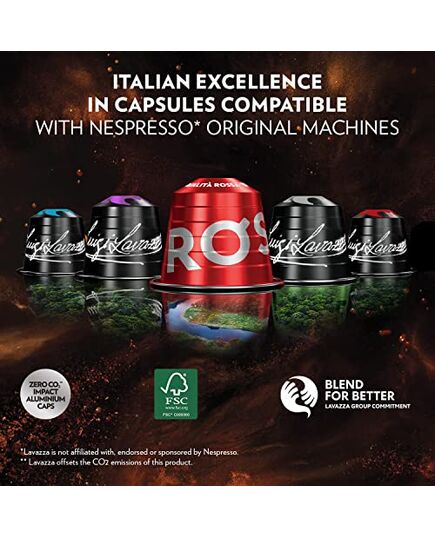 Lavazza Qualita Rossa Compatible Capsules With Nespresso 30 Capsules Yellow