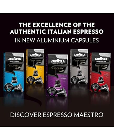 Lavazza Espresso Maestro Classico 100% Arabica intensity 9 Medium Roasting Nespresso Compatible Aluminium Capsules, Zero CO2 Impact, 1 Pack of 10 Capsules