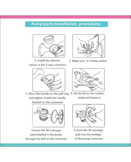 La Frutta MuM Manual Breast Pump Milk Pump, Soft & Gentle, Manual, BPA Free,Classic baby bottle 150 ml,Silicone nipple,Free milk storage bags are included.