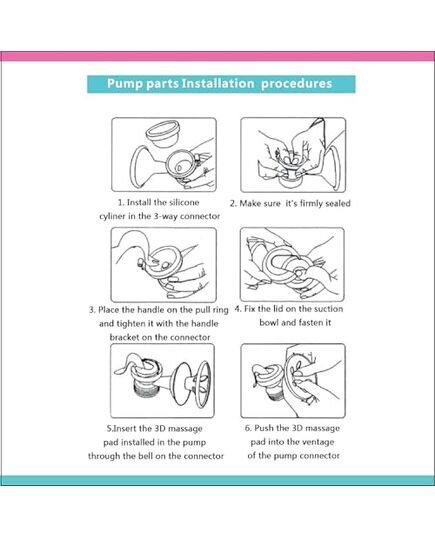 La Frutta MuM Wide Press Manual Breast Pump, Milk Pump, Soft & Gentle, Manual, BPA Free, Wide neck baby bottle 150 ml,Silicone nipple.