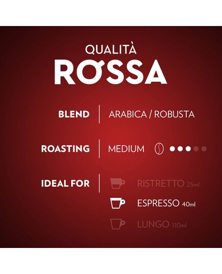 Lavazza Qualita Rossa Compatible Capsules With Nespresso 30 Capsules Yellow