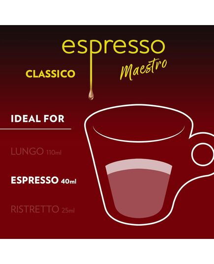 Lavazza Espresso Maestro Classico 100% Arabica intensity 9 Medium Roasting Nespresso Compatible Aluminium Capsules, Zero CO2 Impact, 1 Pack of 10 Capsules