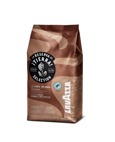 Lavazza Beans Coffee Blend, Tierra Selection 100% Arabica, Dark Roast, 1 Kg Pack