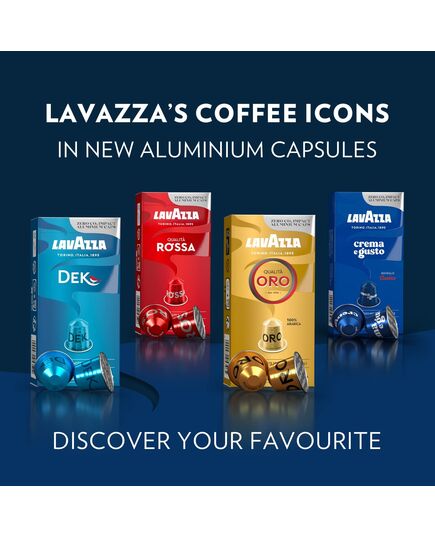 Lavazza Crema e Gusto Ricco Coffee, Arabica and Robusta, Nespresso Original Compatible Aluminum capsules, Pack of 10 capsules