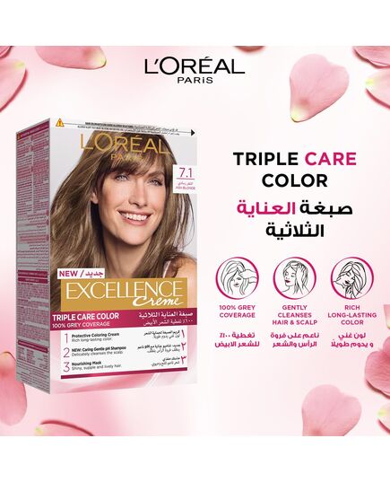 L’Oréal Paris Excellence Creme 7.1 Ash Blonde Haircolor