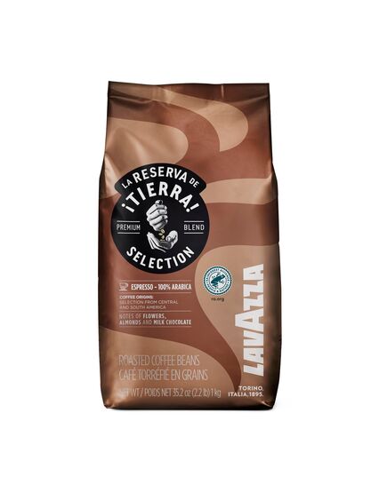 Lavazza Beans Coffee Blend, Tierra Selection 100% Arabica, Dark Roast, 1 Kg Pack
