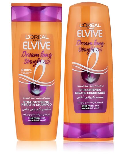 L’Oréal Paris Elvive Dream Long Straight For Frizzy Hair - Shampoo 400ml + Conditioner360ml