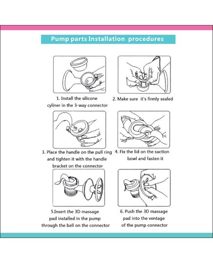 La Frutta MuM Manual Breast Pump Milk Pump, Soft & Gentle, Manual, BPA Free,Classic baby bottle 150 ml,Silicone nipple,Free milk storage bags are included.