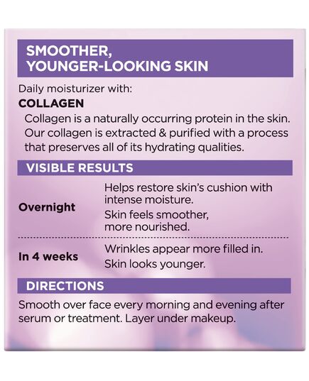 L’Oreal Paris Collagen Daily Face Moisturizer, Anti Aging Face Cream to Reduce Wrinkles and Provide Intense Hydration, 1.7 oz