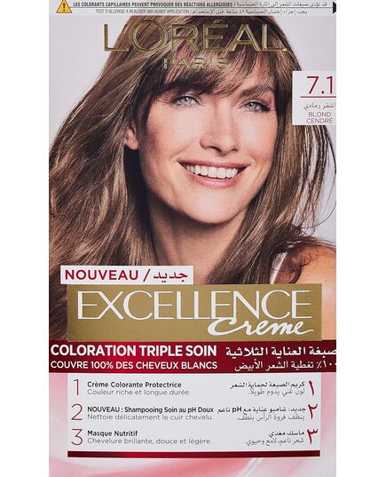 L’Oréal Paris Excellence Creme 7.1 Ash Blonde Haircolor