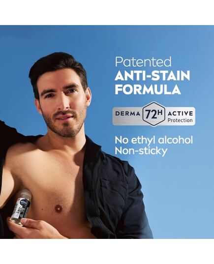 NIVEA MEN Antiperspirant Roll-on for Men, Black & White Invisible Protection Original, 50ml