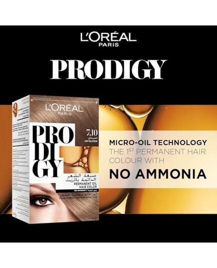 L’Oréal Paris Prodigy Permanent Oil Hair Color 7.1 - Silver Ash Blonde, 180ml