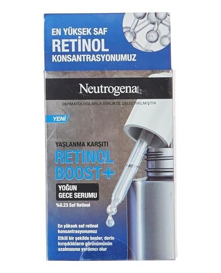 Neutrogena Retinol Boost Intensive Care Serum, Contains Pure Retinol & Hyaluronic Acid, Strengthens, Smoothes & Brightens Skin, Anti-Aging, 30ml