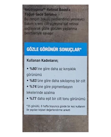 Neutrogena Retinol Boost Intensive Care Serum, Contains Pure Retinol & Hyaluronic Acid, Strengthens, Smoothes & Brightens Skin, Anti-Aging, 30ml