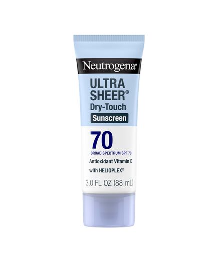 Neutrogena Ultra Sheer Dry-Touch Water Resistant and Non-Greasy Sunscreen Lotion with Broad Spectrum SPF 70, 3 Fl Oz (Pack of 1)