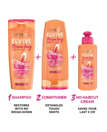 L’Oréal Paris L'Oreal Elvive Dream Long Shampoo 400ml and Conditioner 400ml Dual Pack