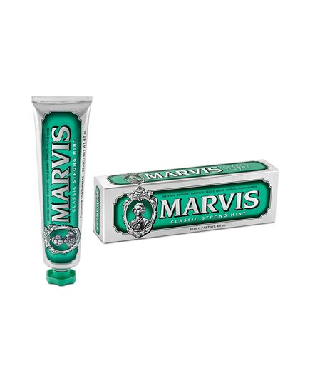 Marvis Classic Strong Mint Toothpaste, 85 ml, Sensational Flavoured Toothpaste for a Long-Lasting Freshness