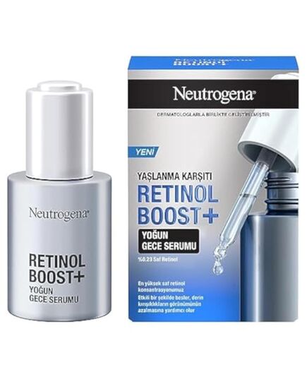 Neutrogena Retinol Boost Intensive Care Serum, Contains Pure Retinol & Hyaluronic Acid, Strengthens, Smoothes & Brightens Skin, Anti-Aging, 30ml