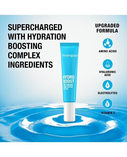 Neutrogena Hydro Boost Eye Cream, Deeply Hydrates Skin, Reduces Signs of Eye Fatigue, Oil-Free Formula, 15ml