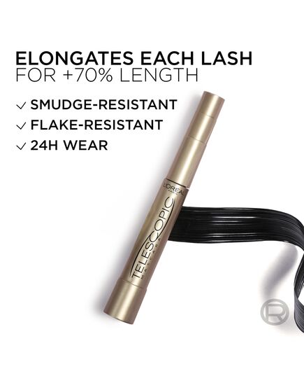 L’Oréal Paris L'Oreal Makeup Telescopic Original Lengthening Mascara, Black, 0.27 Fl Oz (1 Count)