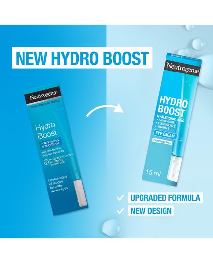 Neutrogena Hydro Boost Eye Cream, Deeply Hydrates Skin, Reduces Signs of Eye Fatigue, Oil-Free Formula, 15ml