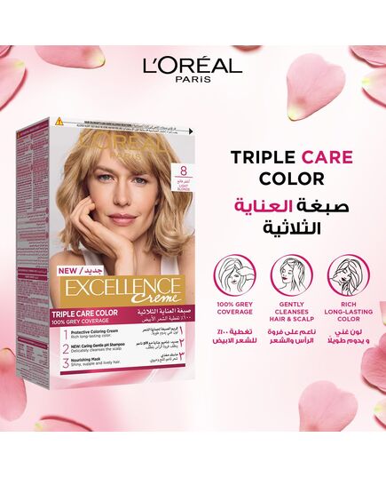 L’Oréal Paris excellence creme - 8 light blonde-1 count (pack of 1)