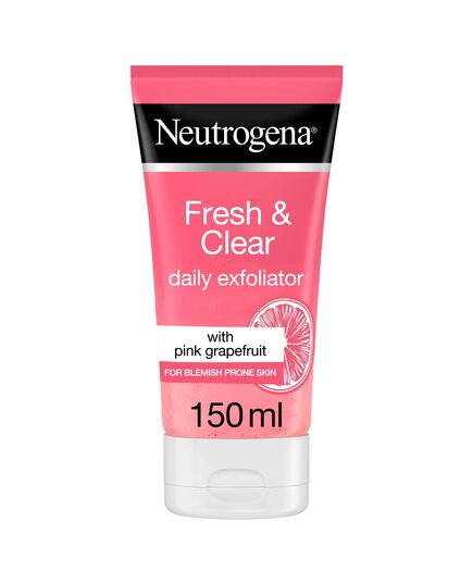 Neutrogena Visibly Clear Face Scrub, Pink Grapefruit, Salicylic Acid & Vitamin C, Cleans Pores, Leaves Skin Fresh & Refreshed, 150ml