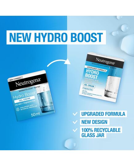 Neutrogena Face Moisturizer Water Gel, Hydro Boost, Normal to Combination Skin. For dehydrated, dull and tired-looking skin. Instantly delivers intense hydration, 50ml (Pack of 2)
