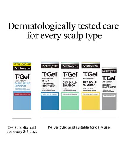 Neutrogena T/Gel Anti-Dandruff Shampoo for Dry Hair, Mix, 250 ml