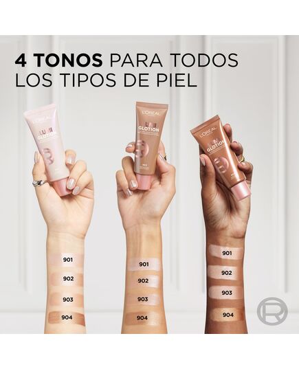 L’Oréal Paris Perfect Match Lumi Glotion Natural Glow Enhancer Liquid Highlighter for Face and Body with Glycerin and Shea Butter, 902 Light Glow, 40 ml