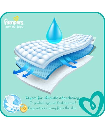 Pampers diapers baby dry junior size 5, 58 pieces - pack may vary