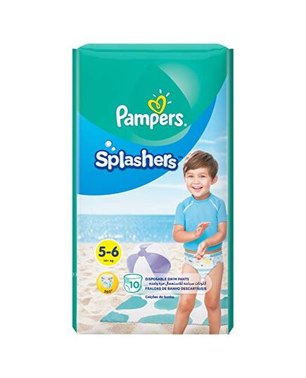 Pampers Splashers, Size 5-6, 14+ kg, Carry Pack, 10 Swim Diapers
