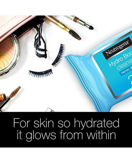Neutrogena, Makeup Remover Wipes, Hydro Boost Cleansing, Face, 25 wipes, Pack of 2