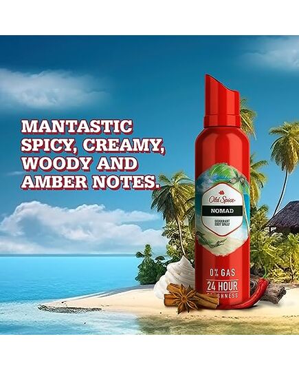 Old Spice Nomad No Gas 24 hour Long Lasting Freshness Deodorant Perfume Body Spray For Men, 140ml