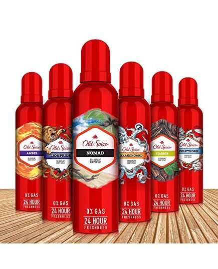 Old Spice Nomad No Gas 24 hour Long Lasting Freshness Deodorant Perfume Body Spray For Men, 140ml