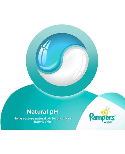 Pampers Sensitive Wipes, 224 Baby Wipes, 4x 56 Wipe Count, 0% Achel & Fragrance, Suitable for Hands & Face – Packaging May Vary