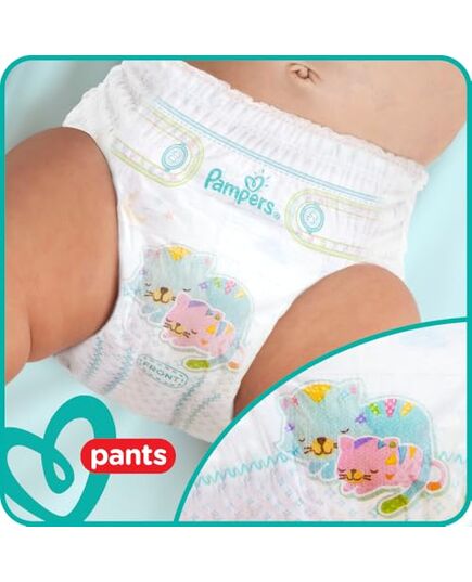 Pampers Pants Diapers, Size 4, 9-14 kg, with Lotion with Olive Oil, 58 Baby Diapers