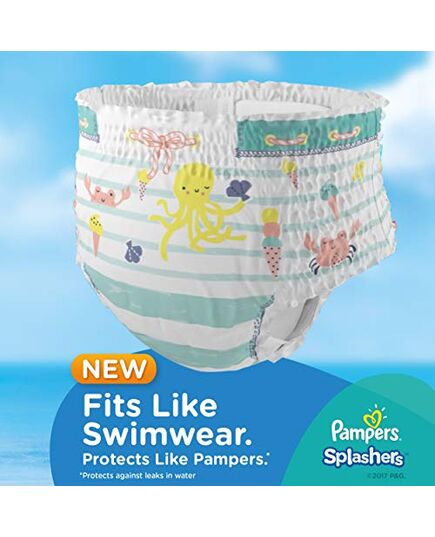 Pampers Splashers, Size 5-6, 14+ kg, Carry Pack, 10 Swim Diapers