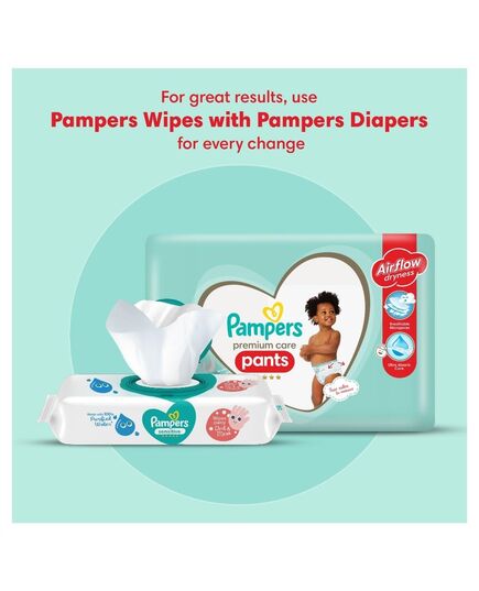 Pampers Complete Clean Scented Baby Wipes, Zero Alcohol, Pack of 4, 256 Wipe Count