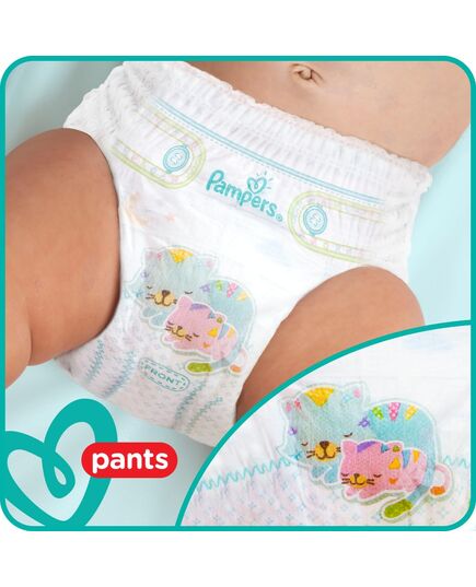 Pampers Pants Diapers, Size 4, 9-14 kg, with Lotion with Olive Oil, 58 Baby Diapers