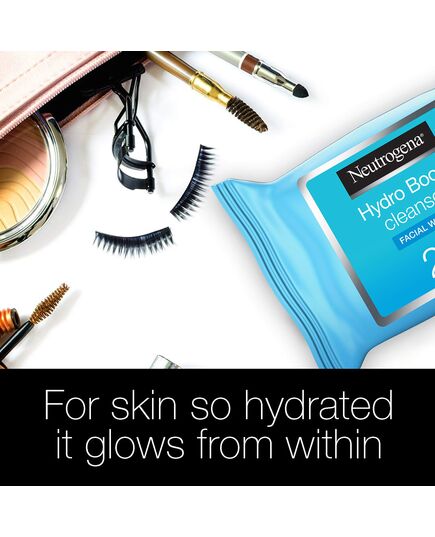 Neutrogena, Makeup Remover Wipes, Hydro Boost Cleansing, Face, 25 wipes, Pack of 2