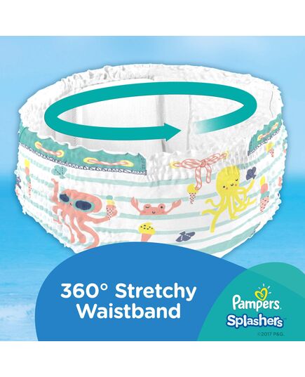 Pampers Splashers, Size 5-6, 14+ kg, Carry Pack, 10 Swim Diapers