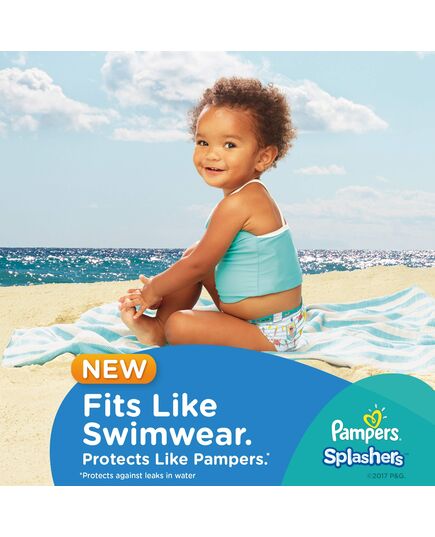 Pampers Splashers, Size 5-6, 14+ kg, Carry Pack, 10 Swim Diapers