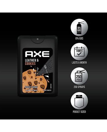 Axe Pocket For Men Leather & Cookies 17ML