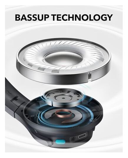 ANKER Soundcore Q11i Wireless Headphones, 40mm Dynamic DriverHi-Res Audio, One-Touch Bass Boost, 60-Hour Playtime, Detachable Ear Cushions, Bluetooth V5.3, Dark Gray | 18 Months Warranty