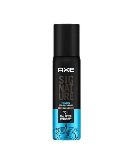 AXE Signature Champion Body Deodorant| Fresh Aqua Fragrance| 72H Odour Protection | 122 ML